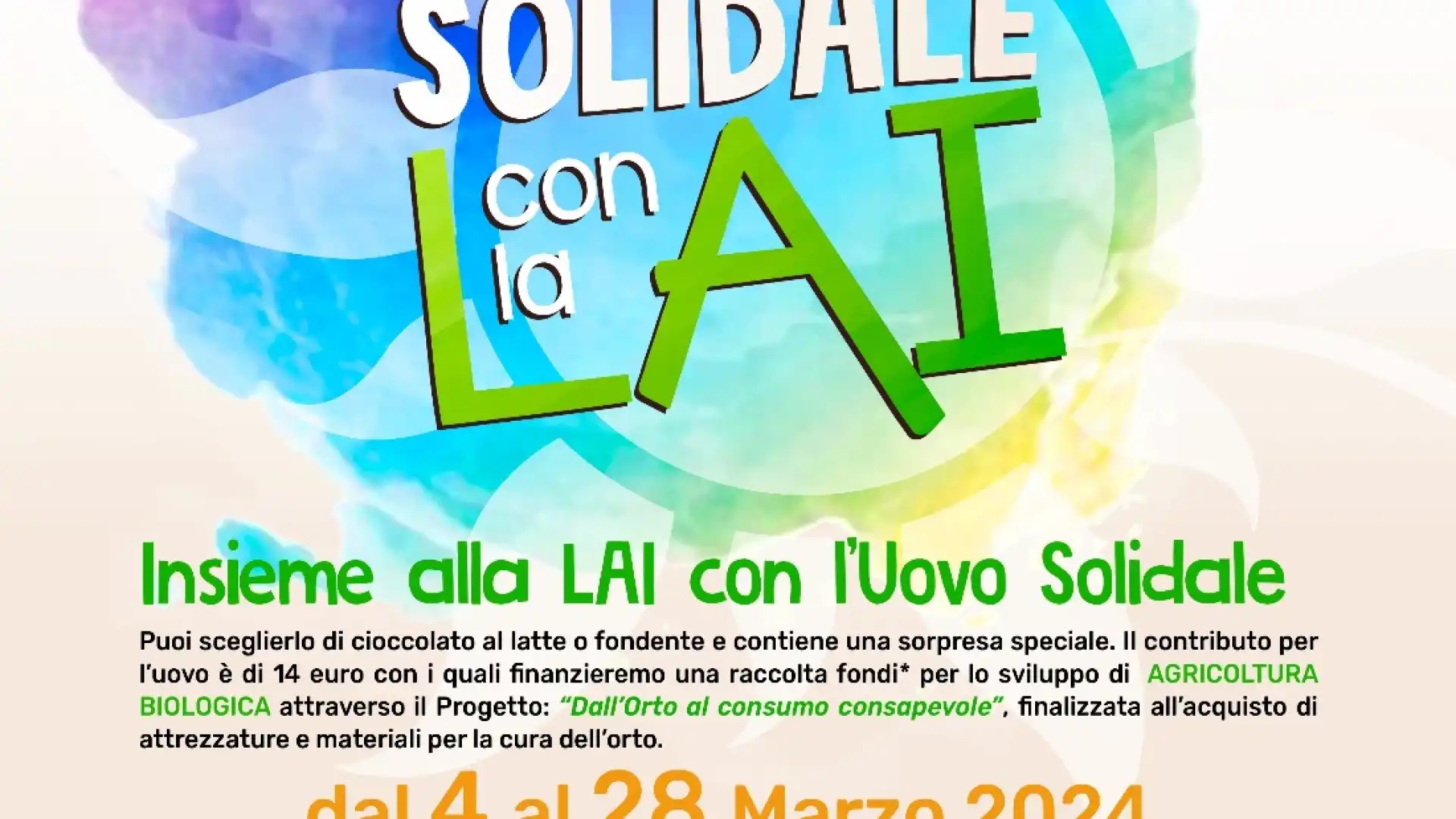 Isernia: Pasqua solidale con l'uovo di cioccolato della L.A.I.